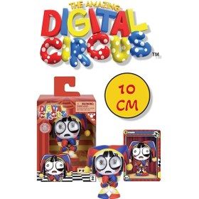 Resim Amazing Digital Circus Pomni Vinyl Figür + Koleksiyon Kartı Titreşimli Jittery Eyes Özellikli -10 Cm 