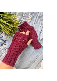 Resim Zeynclub Trendy Bordo Parmaksız Eldiven Bordo 