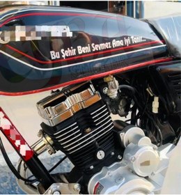 Resim Bu Şehir Beni Sevmez Ama İyi Tanır... Motorsiklet Yazı Sticker Araç Arkası 