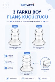 Resim babywawa Göğüs Pompası Kalkanı Silikon Flanş Küçültücü 15-17-19mm 