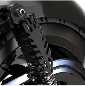 Resim Gaojunshop01 2 Parça Siyah Motosiklet Aksesuarı Evrensel Alüminyum Ön Fork Kaplama Ve Egzoz Koruyucu 