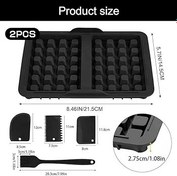 Resim 2 Adet Waffle Bölmesi Pişirme Aksesuarları, Silikon Waffle Plakası Aksesuarı Belçika Waffle Aksesuarları, Ninja AF300EU, AF400EU, AF451EU, SL400EU ve AF500DE Sıcak Hava Fritözü için Waffle Bölmesi 