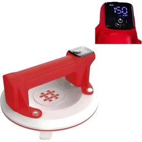 Resim Shijing Tools P613 Şarjlı Hava Pompalı Dijital Vantuz - Cam Granit Seramik Ayna Taşıma Vantuzu 