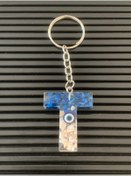 Resim GultekinShop Epoksi Nazar Boncuklu T Harfi Hediyelik Harf Anahtarlık 