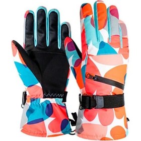 Resim Ultralight Su Geçirmez Unisex Dokunmatik Kayak Snowboard Eldiveni Çok Renkli 