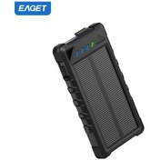 Resim Sunshine022 Eaget 8000mah Güneş Enerjili Powerbank Siyah 2 Usb Hızlı Şarj Kamp Fener Pusula Siyah 