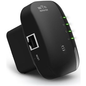 Resim Siyah Eu Fişli 300mbps Kablosuz Ağ Genişletici - Wps İle Güvenli Erişim, Ap/repeater Modları, Ethernet Portu 