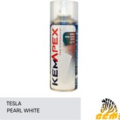 Resim KEMAPEX Tesla Pearl White (Sedefli İnci Beyazı) Rötüş Sprey Boya 400Ml 
