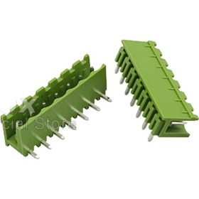 Resim 7 Pin Geçmeli Klemens 90' Erkek 5.08mm Yeşil 