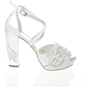 Resim Kadın Inci Taş Işlemeli Gelin Ayakkabısıe 