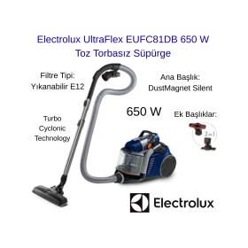 Resim Electrolux Ultraflex 650 W Toz Torbasız Süpürge 