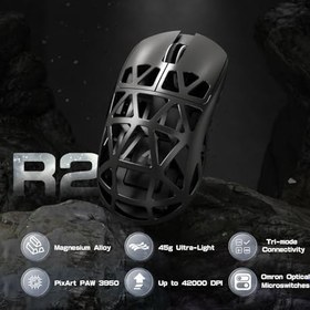 Resim ATTACK SHARK R2 Magnezyum Alaşımlı Kablosuz Gaming Mouse - 48g Ultra Hafif, PixArt PAW3950 Sensör, 42000 DPI, BT/2.4G/Kablolu Üçlü Mod, 8K Tepki Hızı, Windows/Xbox/PS/Mac Uyumlu - Silver Grey 