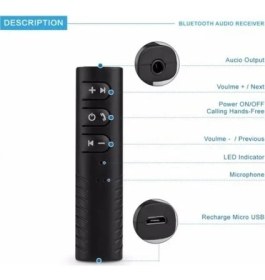 Resim Ergün Store Car Bluetooth Music Driver Araç Aux Hands-Free Mp3 Bağlantı Kiti ( Lisinya ) 