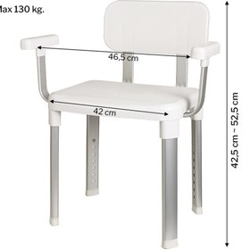 Resim Cappadocıa Sırt Ve Kol Destekli Yaşlı Engelli Destek Banyo Sandalyesi 