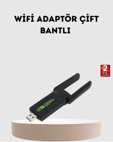 Resim Mey İthalat Ultratekno Dual Band Wifi Adaptör 1200 Mbps, Usb 3.0, Çift Antenli, Geniş Kapsama Ala 