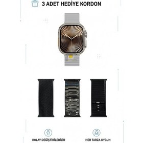 Resim Hw Ultra 3 Call Btk Kayıtlı Sim Kartlı Akıllı Saat Amoled Ekran Yapay Zeka Gps Kameralı 