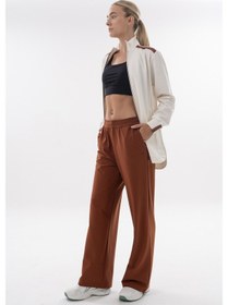 Resim Maraton Regular Kadın İspanyol Paça Taba Eşofman Altı 