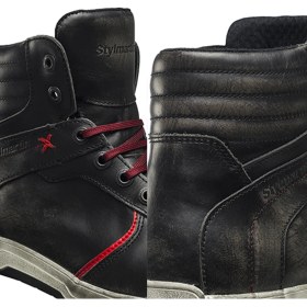 Resim Stylmartin Iron Black Nero Korumalı Motosiklet Ayakkabısı Su Geçirmez Materyal ile Yüksek Koruma Sağlar 