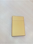 Resim NESGIFT Ince Kısa Slim Gold Metal Sigara Kutusu 