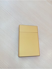 Resim NESGIFT Ince Kısa Slim Gold Metal Sigara Kutusu 