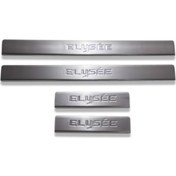 Resim dpg C-elysee Kapı Eşiği Ve Cam Çıtası 2 Li Set Krom Paslanmaz Çelik Aksesuar 