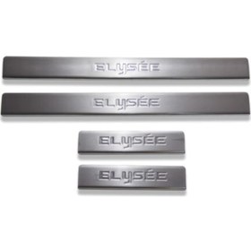 Resim dpg C-elysee Kapı Eşiği Ve Cam Çıtası 2 Li Set Krom Paslanmaz Çelik Aksesuar 