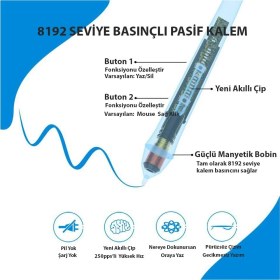 Resim Veikk VK640 ve VK1200 Grafik Tabletler Için 8192L Pilsiz Kalem P05 