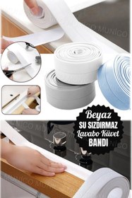 Resim Munico 3.2 Metre Banyo Klozet Küvet Kenarı Su Geçirmez Duvar Sticker Kendinden Yapışkanlı Lavabo Yapışkanlı 