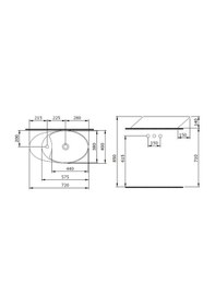 Resim Bocchi Vessel Çanak Lavabo 72 CM Yasemin 1021-007-0126 