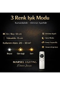 Resim Yagmur 8li Gold Avize 3 Renk Led Secenekli Salon Oturma Odası Avize Gümüş - Krom 