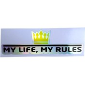Resim HMNL MY LIFE MY RULES HOLOGRAM STİCKER 14X4.5 CM 
