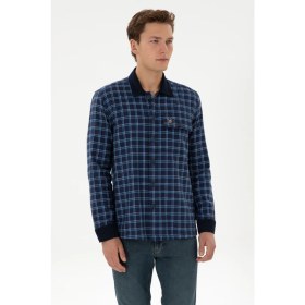 Resim U.s. Polo Assn. Erkek Indigo Gömlek Desenli 50316574-VR028 