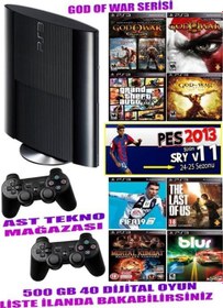 Resim Actıvısıon Playstation 3 Süper Slim 500 Gb ( Yenilenmiş ) 2 Kablosuz Kol 40 Dijital Oyun Garantili Ürün 