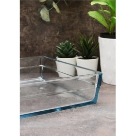 Resim Kahverengi Kare Borcam Tepsi, Şık ve Dayanıklı Mutfak Gereçleri 