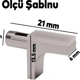 Resim Nzb (50 Adet) Raf Pimi Düz Vantuzlu Cam Ahşap Metal Raf Tutucu Çivisi Mobilya Dolap Pimi 