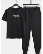 Resim Unisex Dont Baskılı 2'li Eşofman Takımı Siyah 