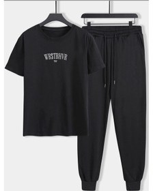 Resim Unisex Dont Baskılı 2'li Eşofman Takımı Siyah 