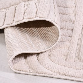 Resim Dekhera Madrid Etnik Desenli Kabartmalı Halı MD03 Bej - 200X290 