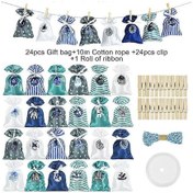 Resim Noel Takvimi 24 Adet/takım Noel Advent Takvimi Çantalar Duvara Asılan Kolyeler Klipsli Noel Takvimi Yeni Yıl 2023 Geri Sayım Ev Dekorasyonu Hediyeleri B02 