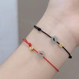 Resim Tek adet, Şanslı Örme Halat Bileklik Zengin Çiçekli Sikke Şanslı Bilezik, Ayarlanabilir Dostluk Bileziği, Arkadaşa Mükemmel Hediye 