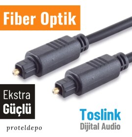 Resim IRENIS Fiber Optik Toslink Ses Kablosu, Ekstra Kalın, 1.50 metre 