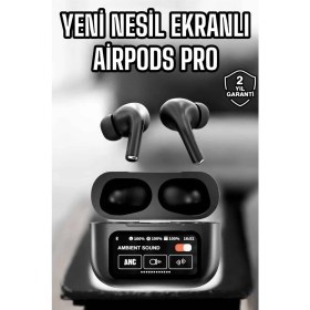 Resim Techno Stock Kablosuz Bluetooth Kulaklık Ekranlı Uzun Şarj Süreli Anc Destekli 