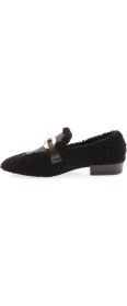 Resim DGN 5270-424 Metal Tokali Peluş Kadin Oxford Ayakkabi 