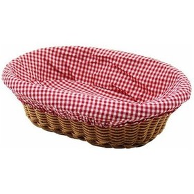 Resim River World Hasır Ekmek Sepeti Bezli İp Oval Renkli Renkli 