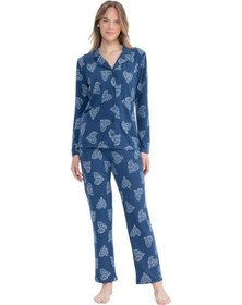 Resim U.S. Polo Assn. Kadın Lacivert Boydan Patlı Pijama Takımı-lacivert-2xl Çok Renkli 