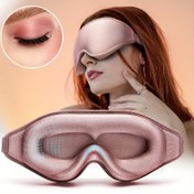 Resim 3D Konturlu Uyku Maskesi - Yumuşak Işık Engelleyici Göz Maskesi, Napping, Seyahat, Gece Vardiyası, Yoga Meditasyonu için Ayarlanabilir Kayışlı - Düz Renkli Sünger Göz Maskesi, Tek Paket (Siyah/Gri/Pembe) 