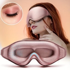 Resim 3D Konturlu Uyku Maskesi - Yumuşak Işık Engelleyici Göz Maskesi, Napping, Seyahat, Gece Vardiyası, Yoga Meditasyonu için Ayarlanabilir Kayışlı - Düz Renkli Sünger Göz Maskesi, Tek Paket (Siyah/Gri/Pembe) 