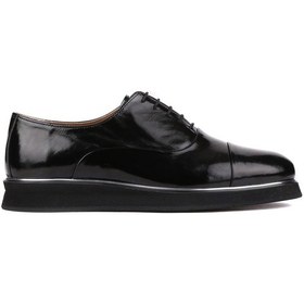 Resim Shoetyle - Siyah Rugan Deri Bağcıklı Erkek Klasik Ayakkabı 250-2030-786-siyah 