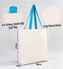 Resim Bk Gift I Love Bursa Turkuaz Renkli Kulp Kanvas Plaj Çantası 48x40m, Baskılı Omuz Çantası, Alışveriş Çantası Kobitmeyencom31695 Bk Gift Renkli Çok Renkli 