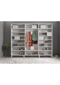 Resim Meridyen Membran 6 Kapaklı Portmanto Montaj Dahil Beyaz 210 Cm 